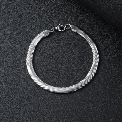 Basic Modern Style Classic Style Geometric Solid Color Titanium Steel Polishing Unisex Bracelets