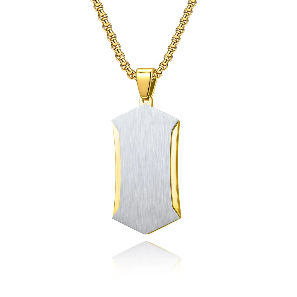 Basic Modern Style Classic Style Geometric Titanium Steel Polishing Unisex Pendant Necklace