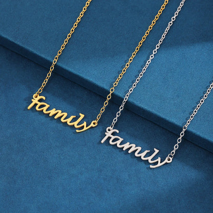 Basic Modern Style Classic Style Letter 18K Gold Plated 304 Stainless Steel Zinc Alloy Wholesale Pendant Necklace