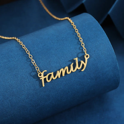 Basic Modern Style Classic Style Letter 18K Gold Plated 304 Stainless Steel Zinc Alloy Wholesale Pendant Necklace