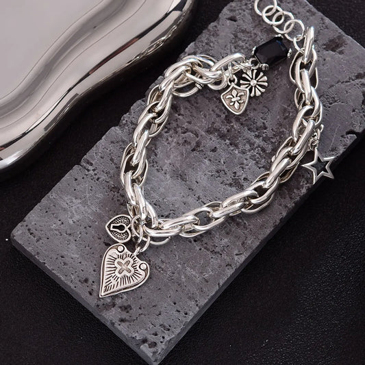 Basic Modern Style Classic Style Pentagram Heart Shape Copper Women'S Bracelets