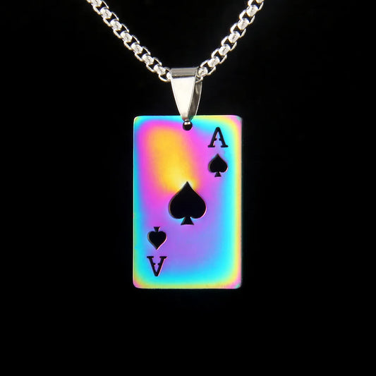 Basic Modern Style Classic Style Poker 201 Stainless Steel Unisex Pendant Necklace