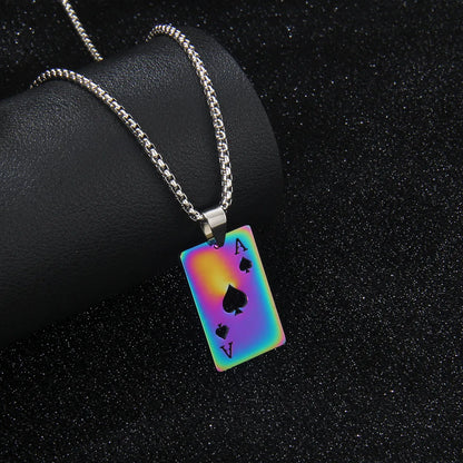 Basic Modern Style Classic Style Poker 201 Stainless Steel Unisex Pendant Necklace