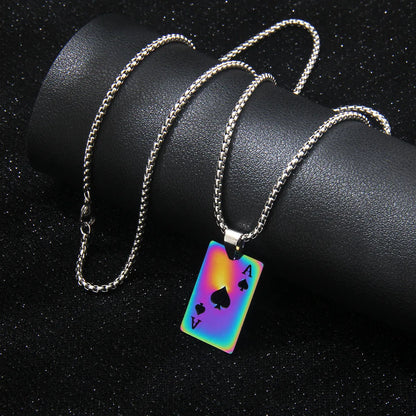 Basic Modern Style Classic Style Poker 201 Stainless Steel Unisex Pendant Necklace