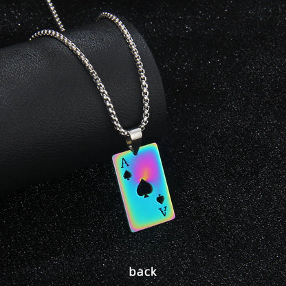 Basic Modern Style Classic Style Poker 201 Stainless Steel Unisex Pendant Necklace