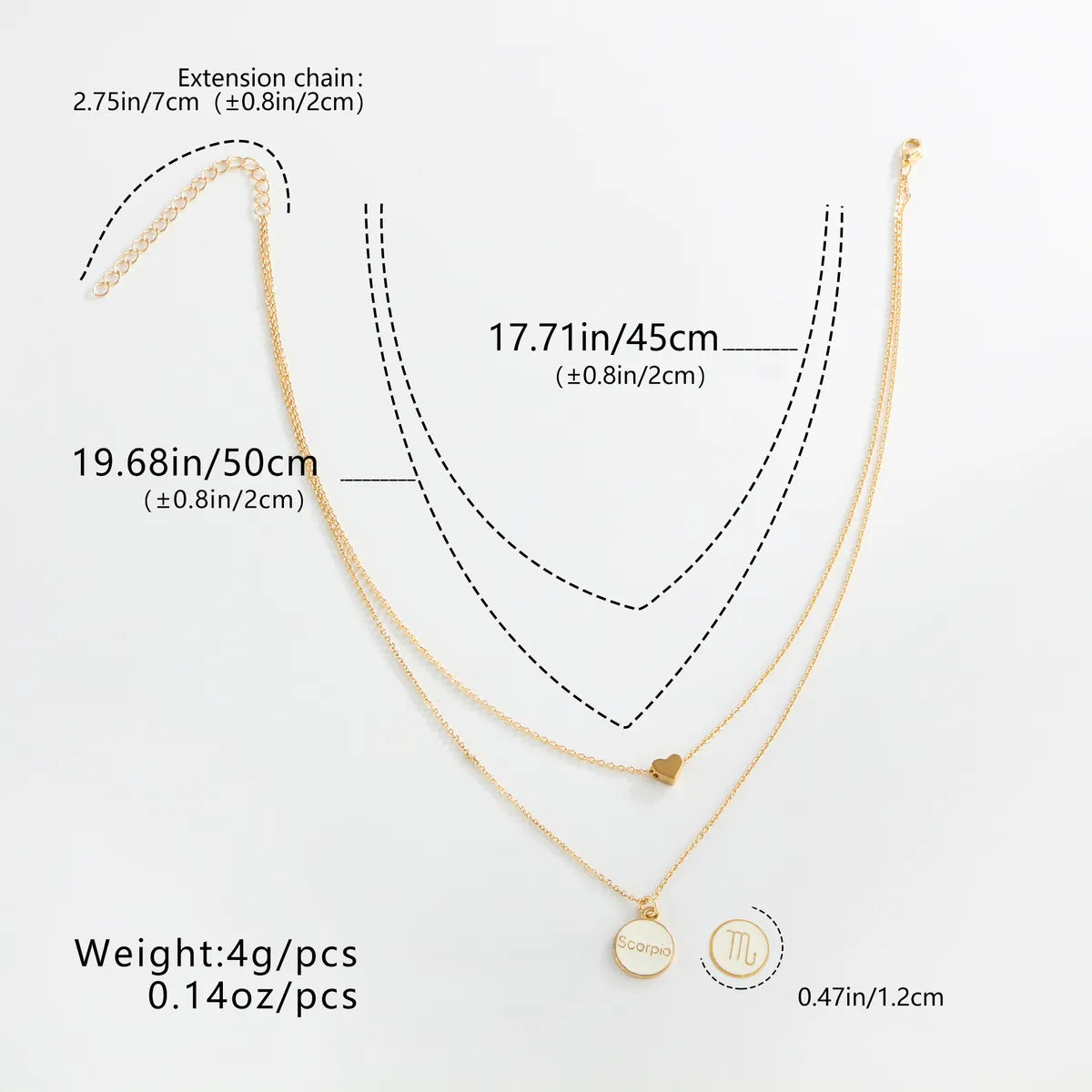 Basic Modern Style Classic Style Round Letter Constellation Alloy Copper Layered Plating 14K Gold Plated Women'S Pendant Necklace