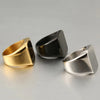 Basic Modern Style Classic Style Solid Color Titanium Steel Plating Men'S Rings