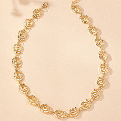 Basic Modern Style Classic Style Spiral Alloy Zinc Alloy Wholesale Necklace