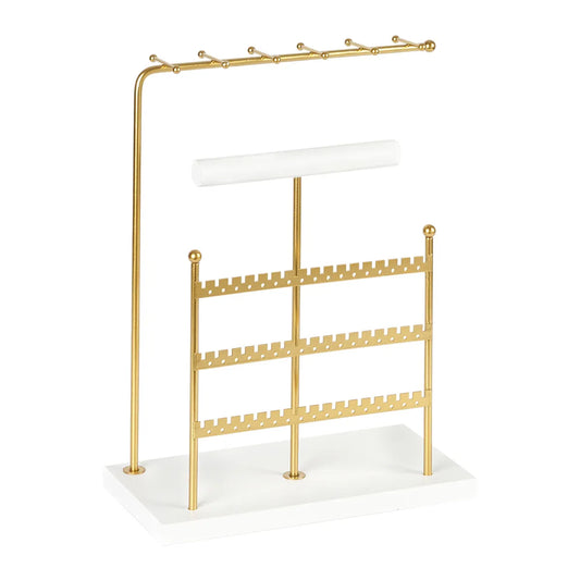 Basic Modern Style Classic Style Square Solid Wood Metal Jewelry Display Jewelry Rack