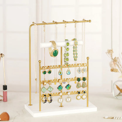 Basic Modern Style Classic Style Square Solid Wood Metal Jewelry Display Jewelry Rack