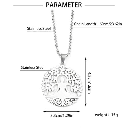 201 Stainless Steel 18K Gold Plated Basic Modern Style Classic Style Tree Pendant Necklace