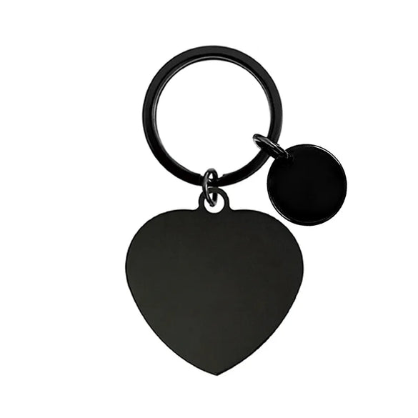 Basic Modern Style Customization Laser Engraving Heart Shape 201 Stainless Steel Plating Unisex Bag Pendant Keychain