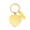 Basic Modern Style Customization Laser Engraving Heart Shape 201 Stainless Steel Plating Unisex Bag Pendant Keychain