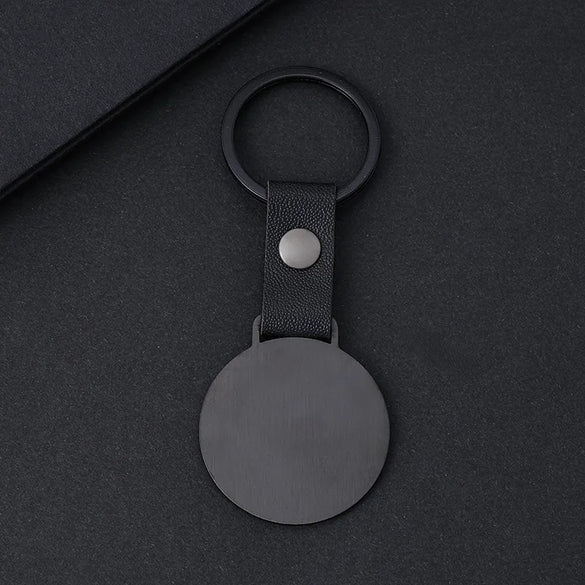 Basic Modern Style Geometric Customization Laser Engraving 201 Stainless Steel Pu Leather Plating Unisex Bag Pendant Keychain