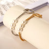 Wholesale Jewelry Basic Modern Style Geometric 304 Stainless Steel Imitation Pearl 18K Gold Plated Plating Bracelets