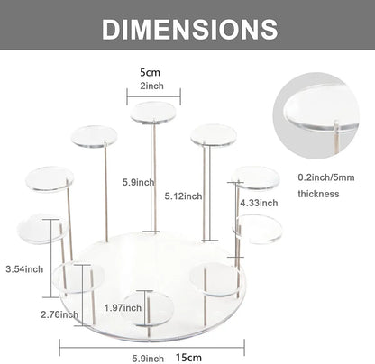 Basic Modern Style Round Arylic Jewelry Display Dessert Cake Display Stand Jewelry Rack