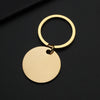 Basic Modern Style Round Customization Laser Engraving 201 Stainless Steel Plating Unisex Bag Pendant Keychain