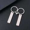 Basic Modern Style Simple Style Customization Laser Engraving Long Strip 201 Stainless Steel Plating Unisex Bag Pendant Keychain