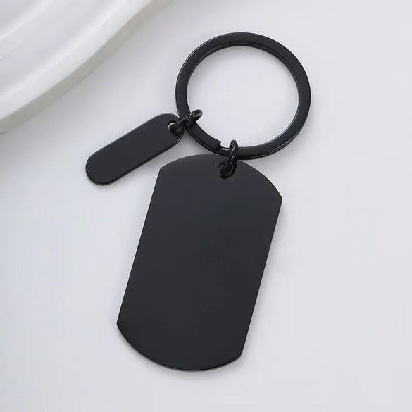 Basic Modern Style Simple Style Geometric Customization Laser Engraving 201 Stainless Steel Plating Unisex Bag Pendant Keychain