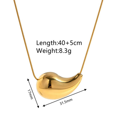 Basic Modern Style Solid Color Titanium Steel Plating Pendant Necklace