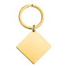 Basic Modern Style Square Customization Laser Engraving 201 Stainless Steel Unisex Bag Pendant Keychain