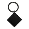 Basic Modern Style Square Customization Laser Engraving 201 Stainless Steel Unisex Bag Pendant Keychain