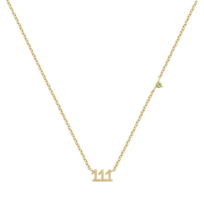 Basic Number Titanium Steel Plating 18k Gold Plated Necklace