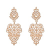 Basic Retro Leaves Alloy Hollow Out Women'S Drop Earrings