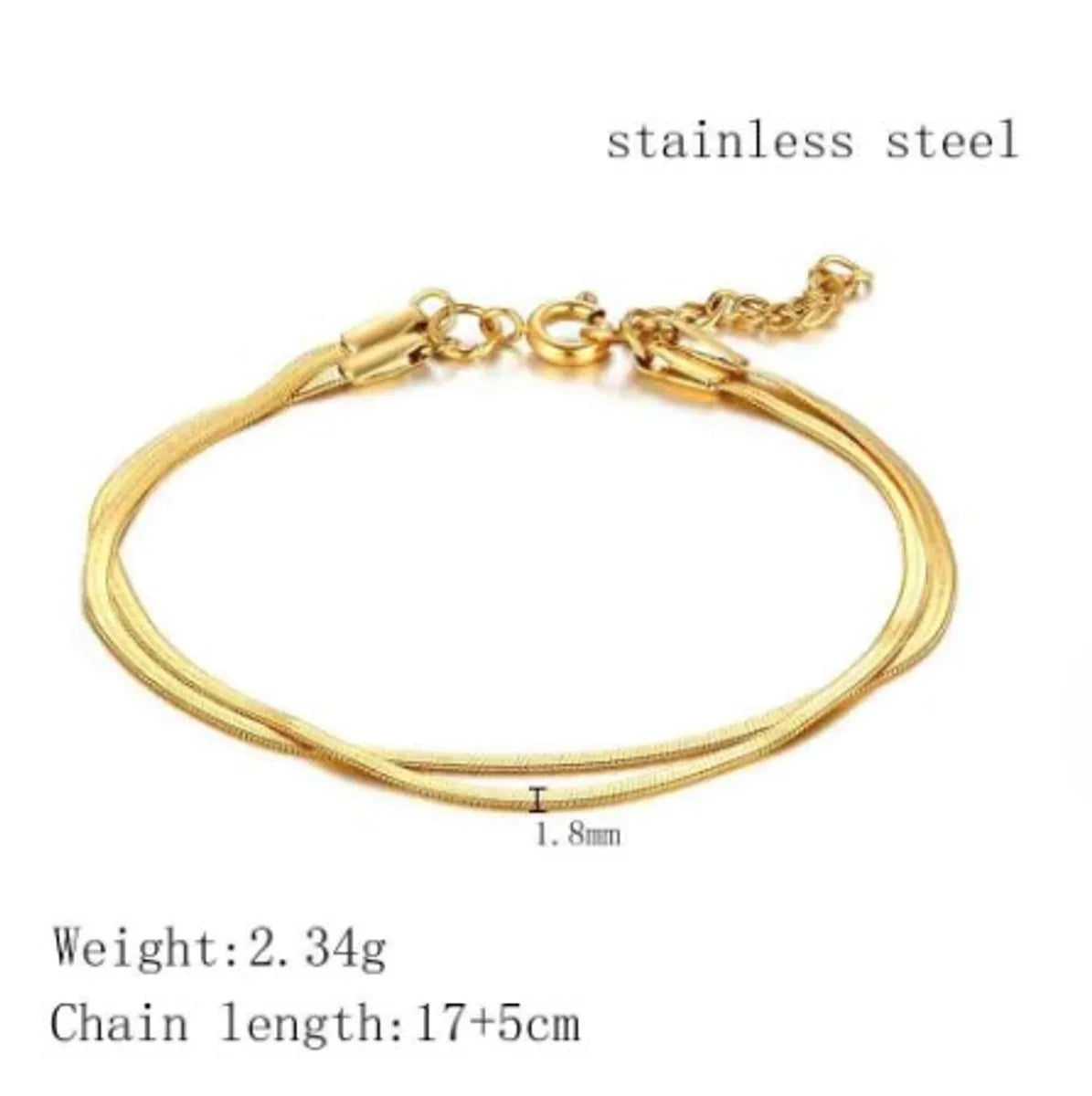 Basic Retro Solid Color Titanium Steel Plating Bracelets