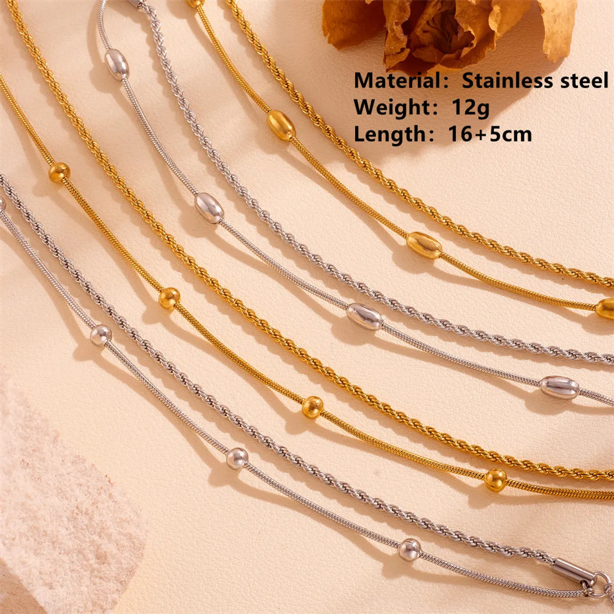 Basic Rose Titanium Steel 18K Gold Plated Bracelets In Bulk