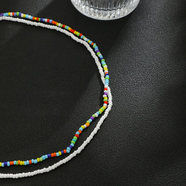 Basic Round Seed Bead Beaded Women'S Layered Necklaces