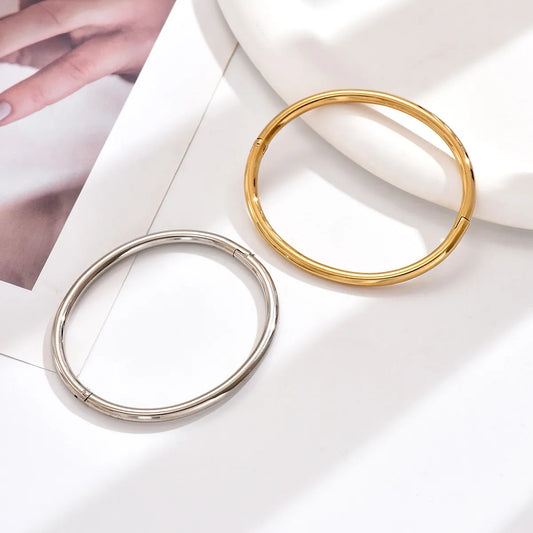 Basic Round Stainless Steel Plating Bangle