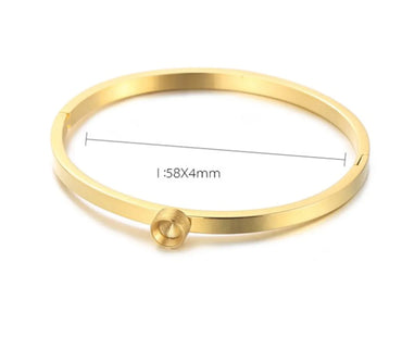 Basic Round Stainless Steel Plating Bangle