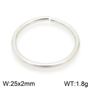 1 Piece Stainless Steel 18K Gold Plated Round