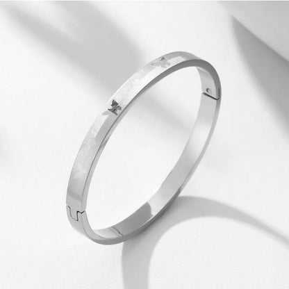 Basic Simple Style Classic Style Butterfly Titanium Steel Bangle In Bulk