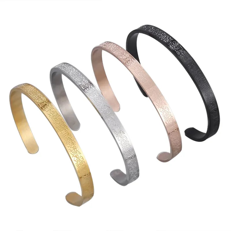 Basic Simple Style Classic Style C Shape 304 Stainless Steel Cuff Bracelets In Bulk