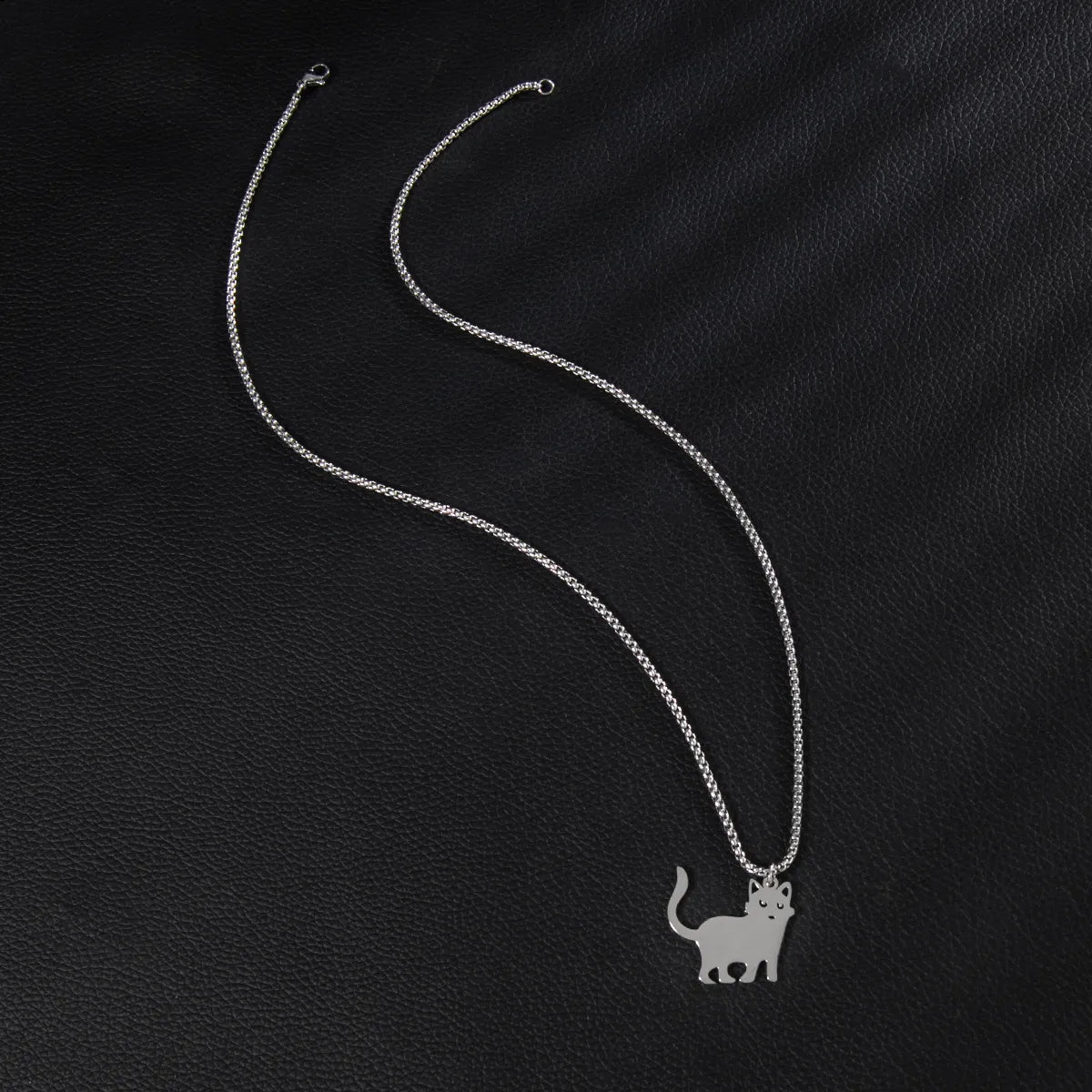 Basic Simple Style Classic Style Cat 201 Stainless Steel Unisex Pendant Necklace