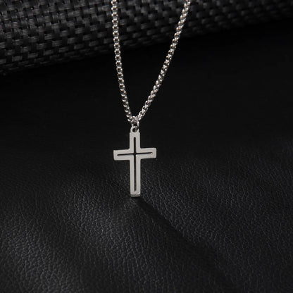 Basic Simple Style Classic Style Cross 201 Stainless Steel Unisex Pendant Necklace