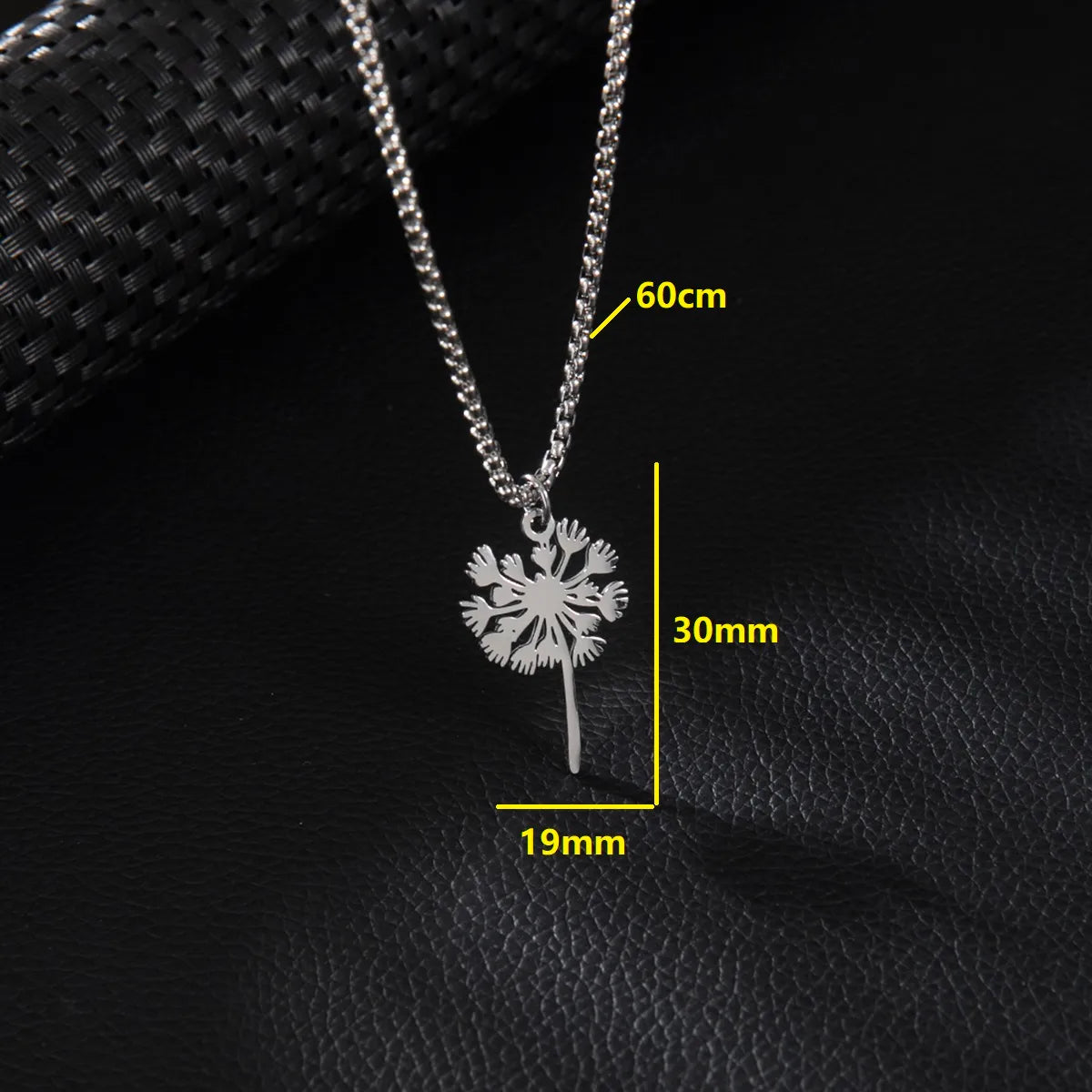 Basic Simple Style Classic Style Dandelion 201 Stainless Steel Unisex Pendant Necklace