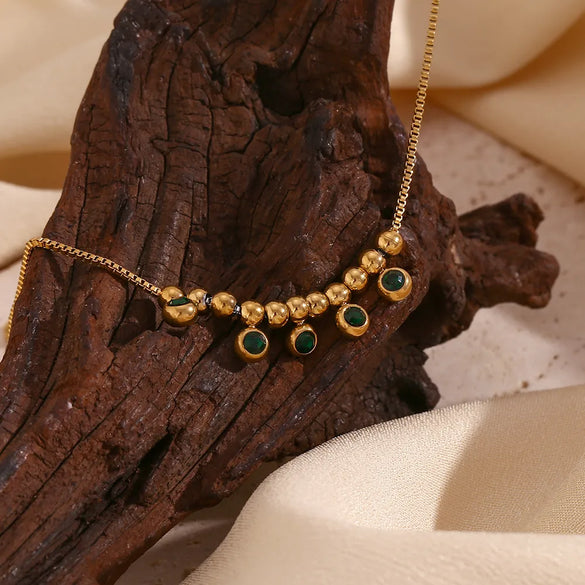 Wholesale Jewelry Basic Simple Style Classic Style Geometric 304 Stainless Steel Rhinestones 18K Gold Plated Plating Inlay Anklet