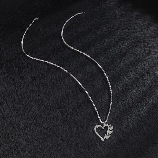 Basic Simple Style Classic Style Heart Shape 201 Stainless Steel Unisex Pendant Necklace