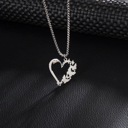 Basic Simple Style Classic Style Heart Shape 201 Stainless Steel Unisex Pendant Necklace