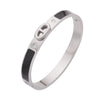 Basic Simple Style Classic Style Pig Nose Titanium Steel Bangle In Bulk