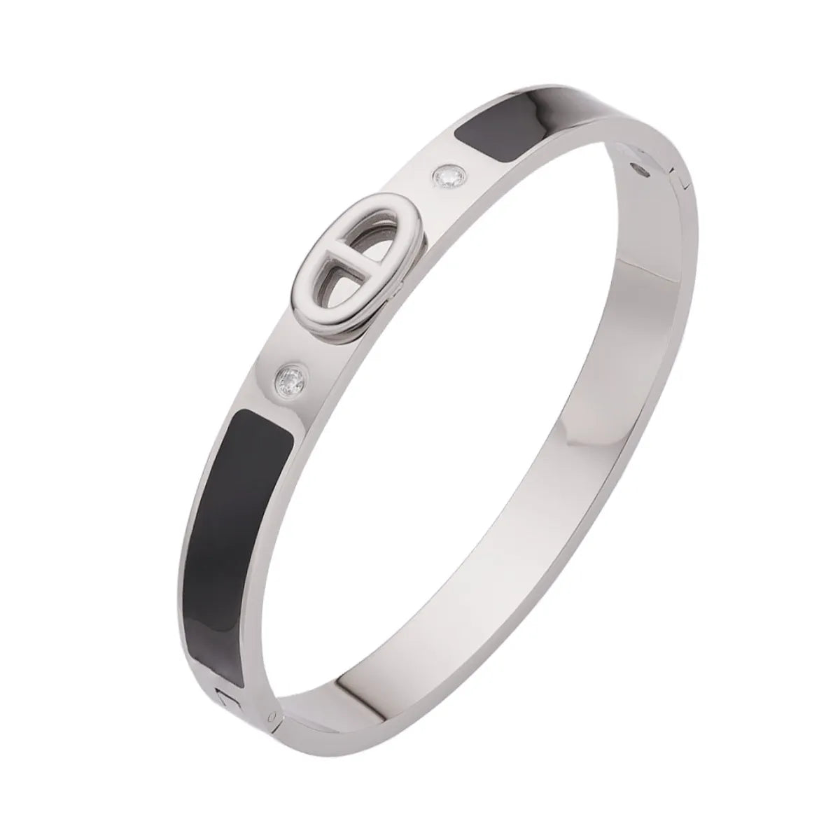 Basic Simple Style Classic Style Pig Nose Titanium Steel Bangle In Bulk