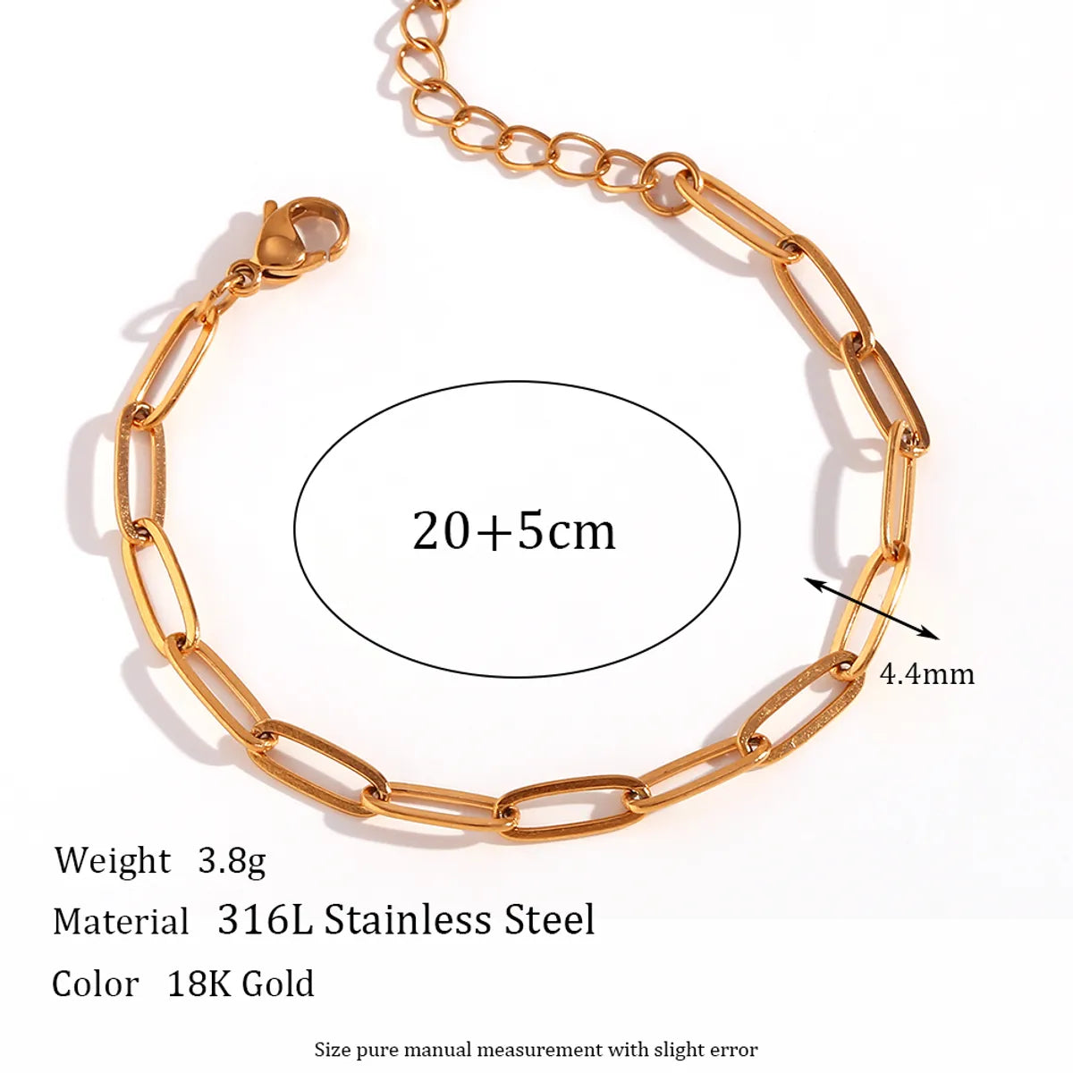 Basic Simple Style Classic Style Solid Color Stainless Steel Plating 18k Gold Plated Necklace