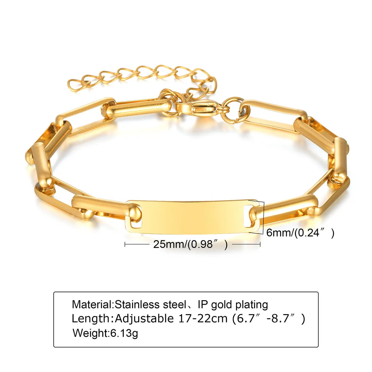 Basic Simple Style Classic Style Solid Color Titanium Steel Bracelets In Bulk