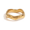 Wholesale Jewelry Basic Simple Style Classic Style Waves 304 Stainless Steel 18K Gold Plated Plating Rings