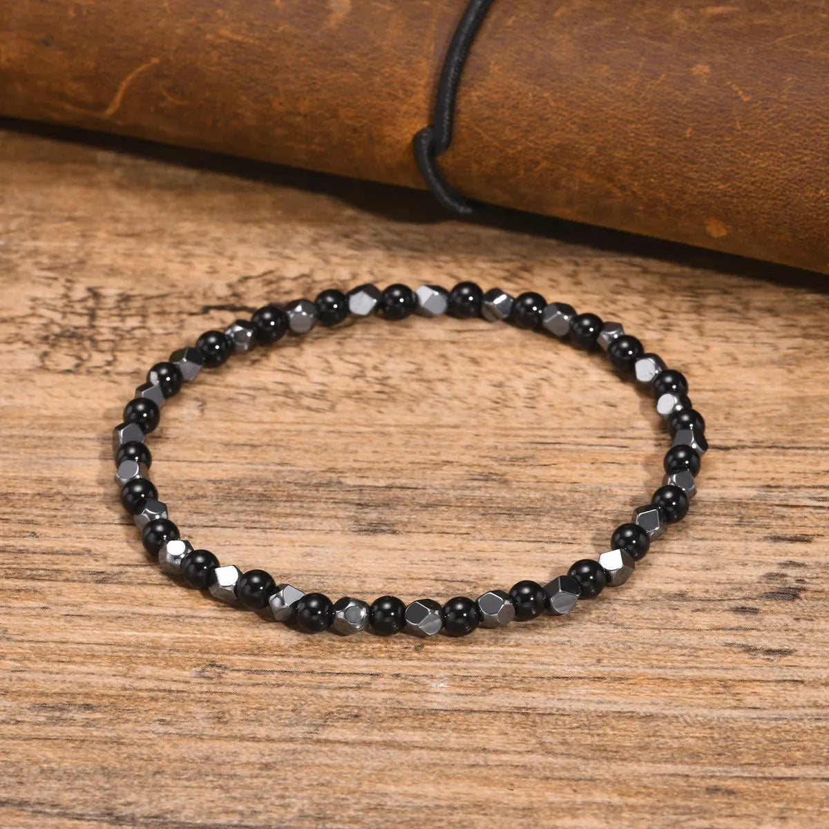 Basic Simple Style Color Block Tiger Eye Hematite  Beaded Men'S Bracelets