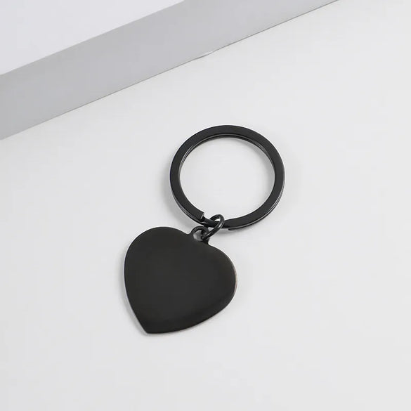 Basic Simple Style Customization Laser Engraving Heart Shape 201 Stainless Steel Plating Unisex Bag Pendant Keychain