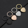 Basic Simple Style Customization Laser Engraving Heart Shape 201 Stainless Steel Plating Unisex Bag Pendant Keychain